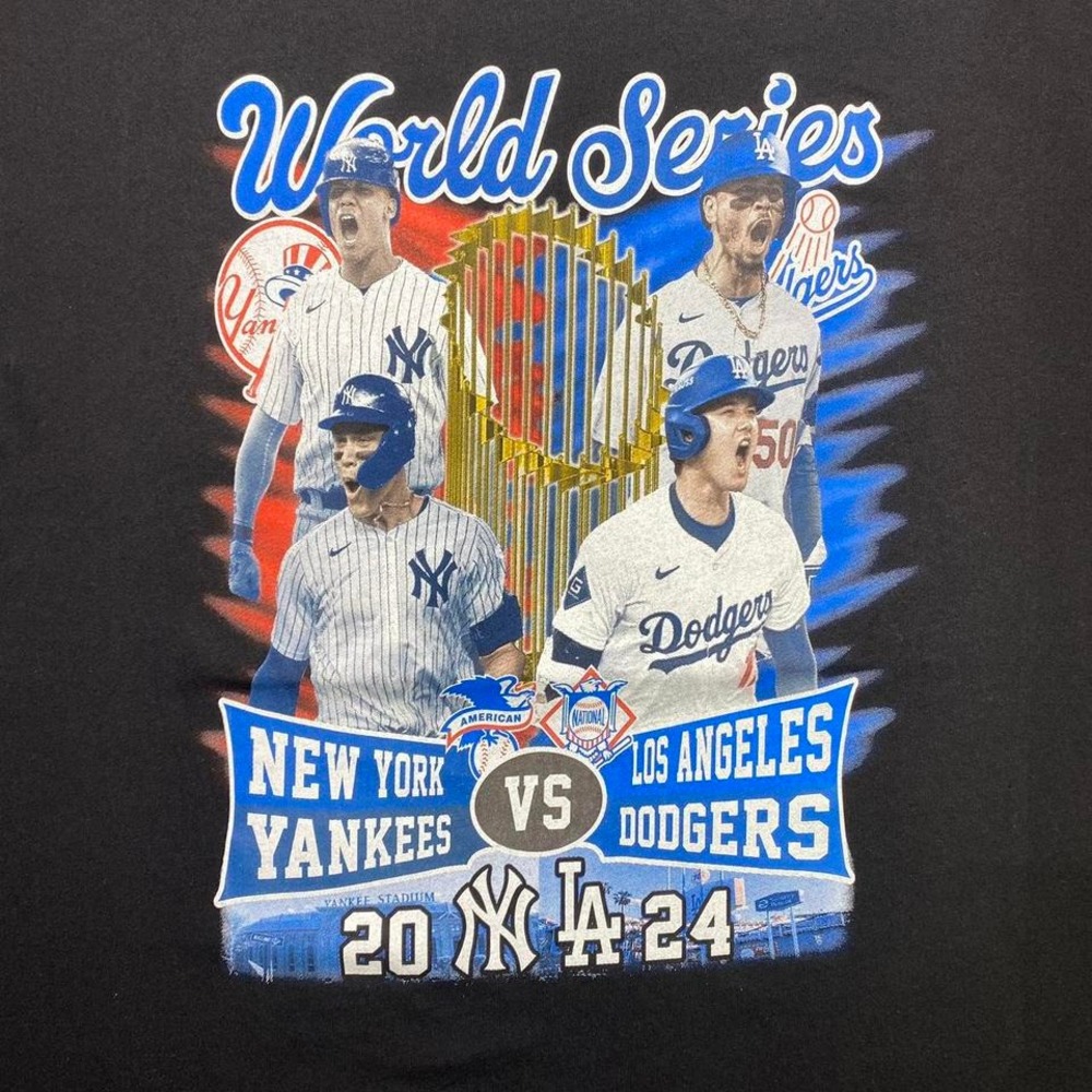 2024 World Series x New York Yankees vs LA Los Angeles Dodgers baseball shirt